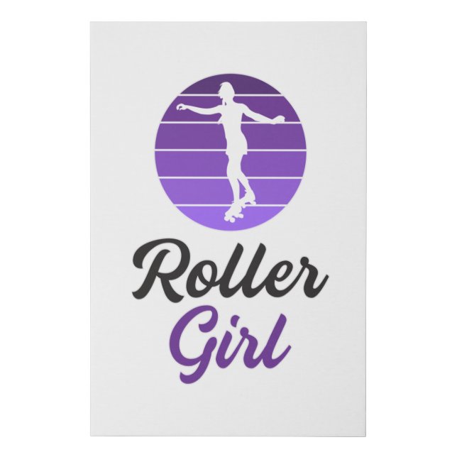 Inline Skater Girl Skating Queen Funny Gift Idea Faux Canvas Print (Front)