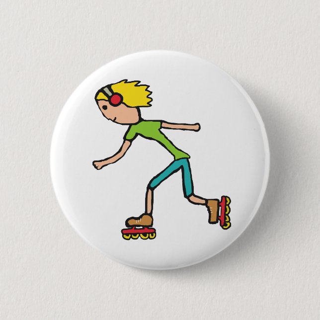 Inline Skating Button (Front)