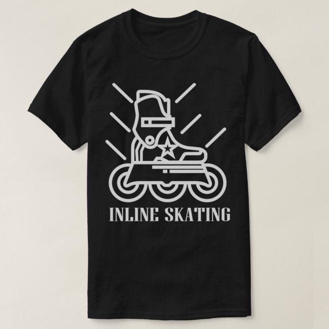 Inline Skating Skate Roller Shoes Rollerblades 1 T-Shirt (Design Front)