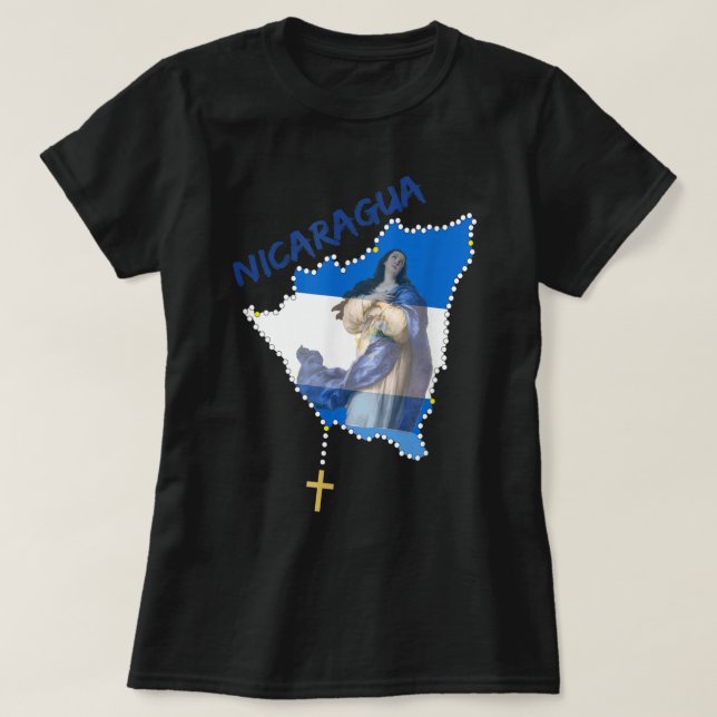 Inmaculada Concepcion De Maria Nicaragua  Camiseta T-Shirt (Design Front)