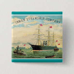 Inman Steamship Company Pinback Button