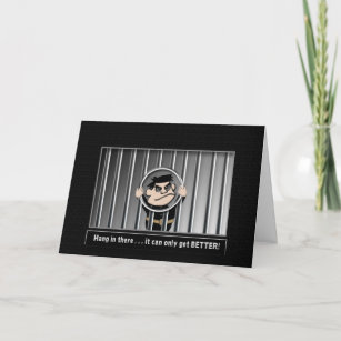 Prison Card Encouragement Card Prison Greeting Card Cat Card Miss You Card Inmate Card Funny Prison Card Cat Card Humorous Card