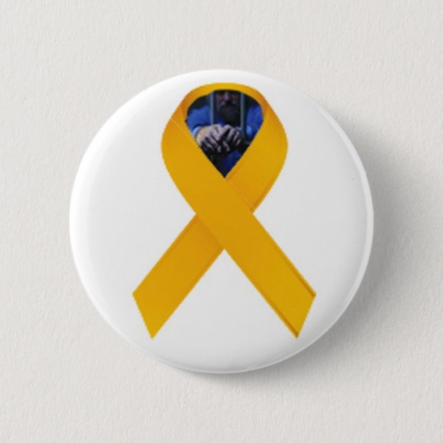 Inmate Ribbon Pinback Button (Front)