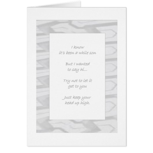 Inmate Son From Dad Cards (Front)