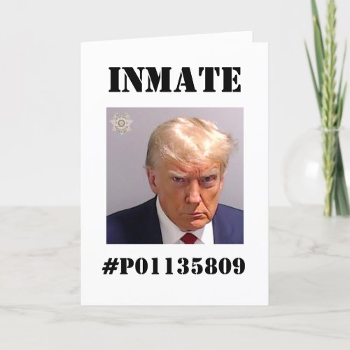 Inmate Trump Mugshot Card