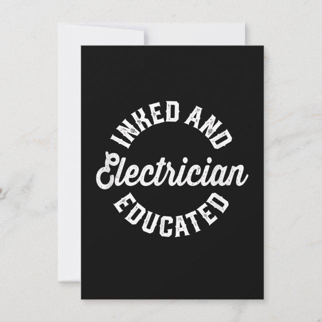 Inmed And Electrician Educated Gift Note Card (Front)