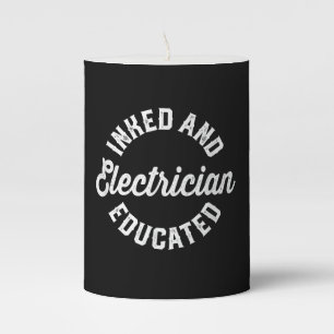 Inmed And Electrician Educated Gift Pillar Candle