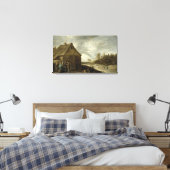 Inn by a River Canvas Print (Insitu(Bedroom))