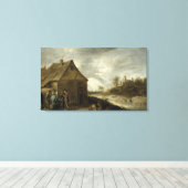 Inn by a River Canvas Print (Insitu(Wood Floor))