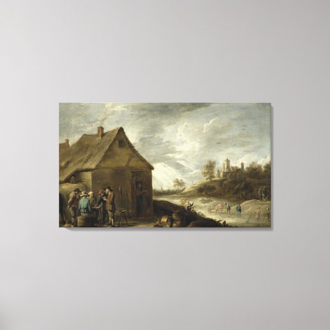 Inn by a River Canvas Print (Front)
