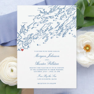Inn by the Sea Cape Elizabeth Casco Bay Wedding Invitation