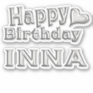 Inna Happy Birthday silver Sticker