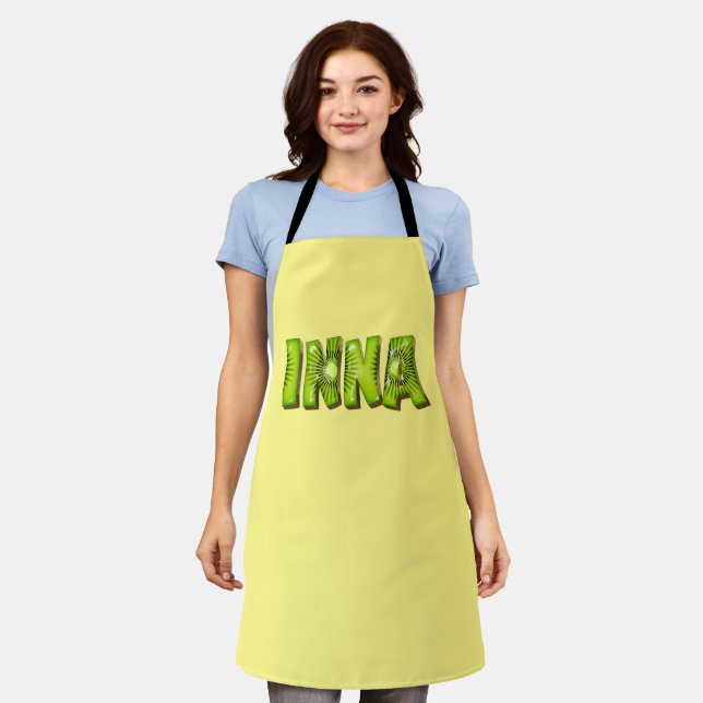 Inna Name Kiwi Design Kitchen apron (Worn)