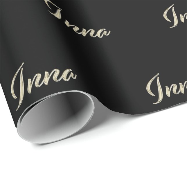 Inna white gold Handwriting Gift Paper (Roll Corner)