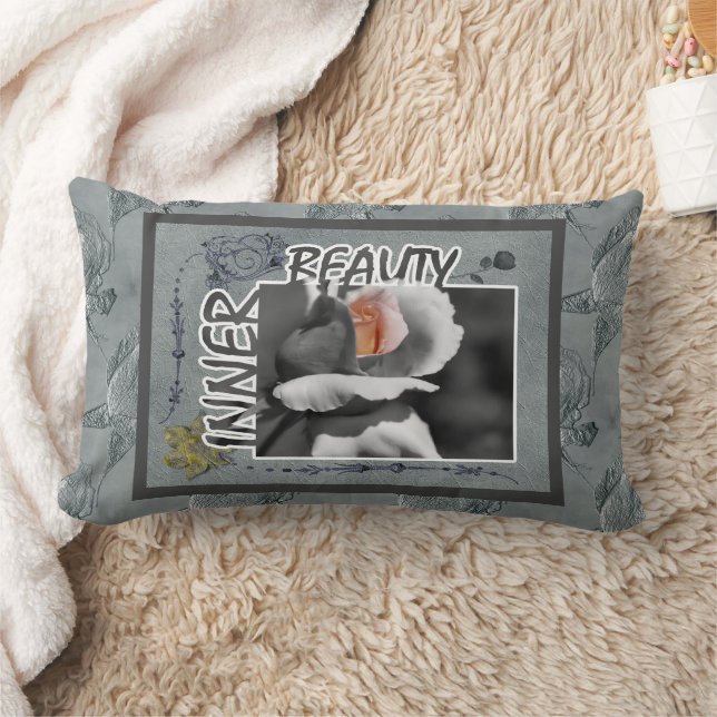 Inner Beauty Inspirational Lumbar Pillow (Blanket)