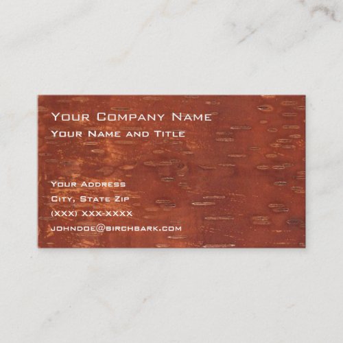 Inner Birch Bark Business Card