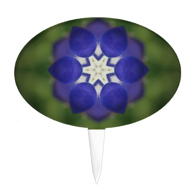 Inner Bluebonnet Flower Cake Topper (Front)