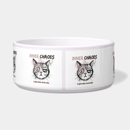 Inner Chaos - Artistic Cat Illustration Coffee Mug Bowl