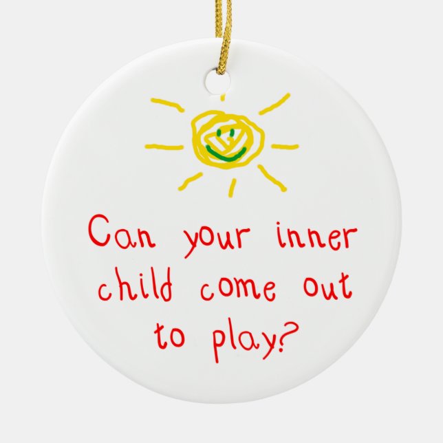 Inner Child Ceramic Ornament (Front)