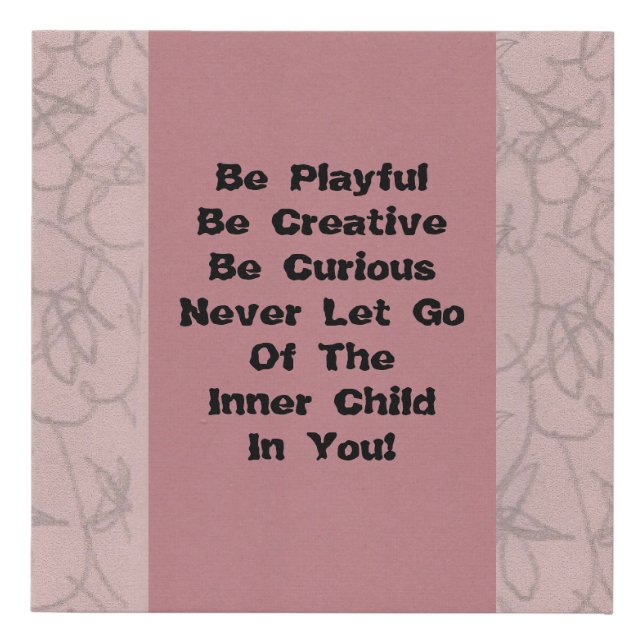 Inner Child  Faux Canvas Print (Front)