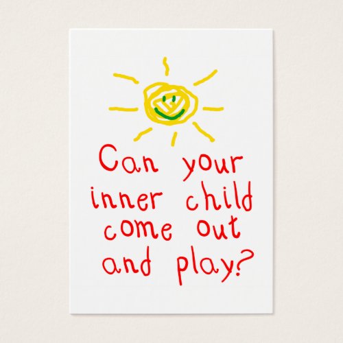 Inner Child Fun Card Business Card Template