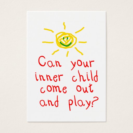 Customizable Inner Child Fun Card Business Card Template