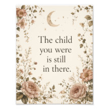 Inner Child Healing Vintage Floral Quote 