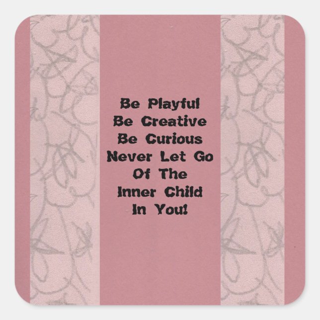 Inner Child  Square Sticker (Front)