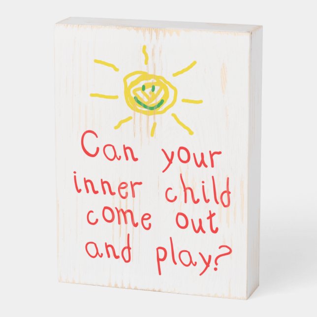 Inner Child Wooden Box Sign (Angled Vertical)