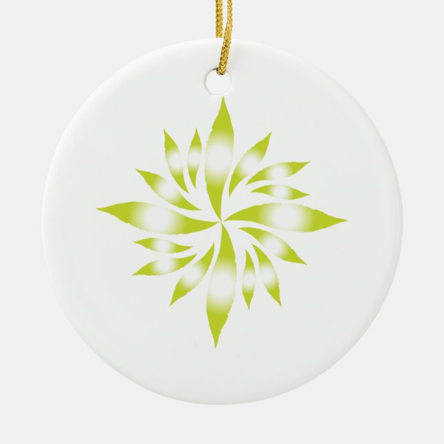 Inner Christmas Star #6 Ceramic Ornament (Front)