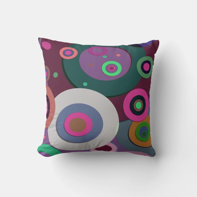 Inner Circles #12 Throw Pillow (Front)