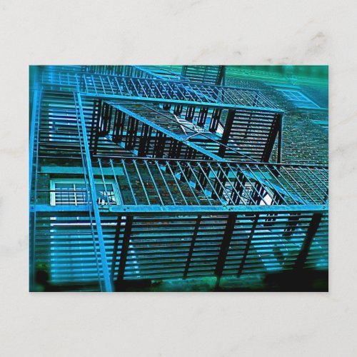 Inner City Blues and Fire Escapes Postcard