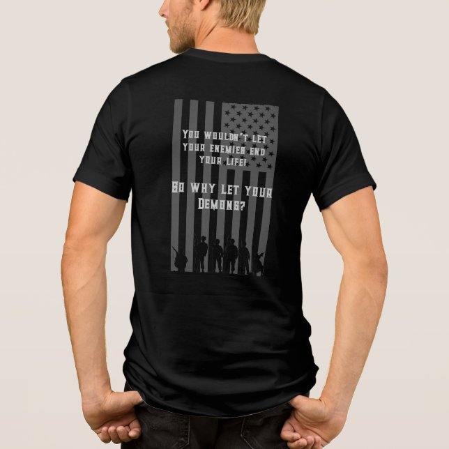 Inner Demons T-Shirt – Mental Health Awareness Tri-Blend Shirt (Back)