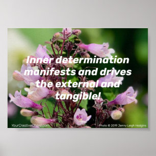 Inner Determination/Purple Blossoms. Poster