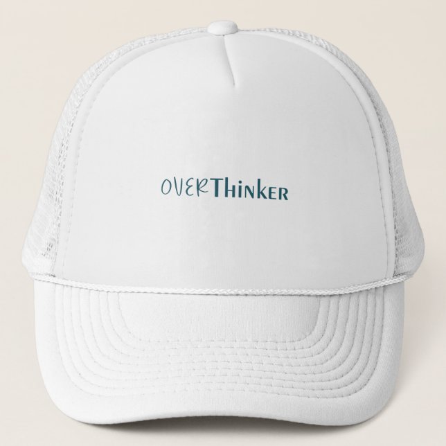  Inner Dialogue Blue Word Art Illustration Trucker Hat (Front)