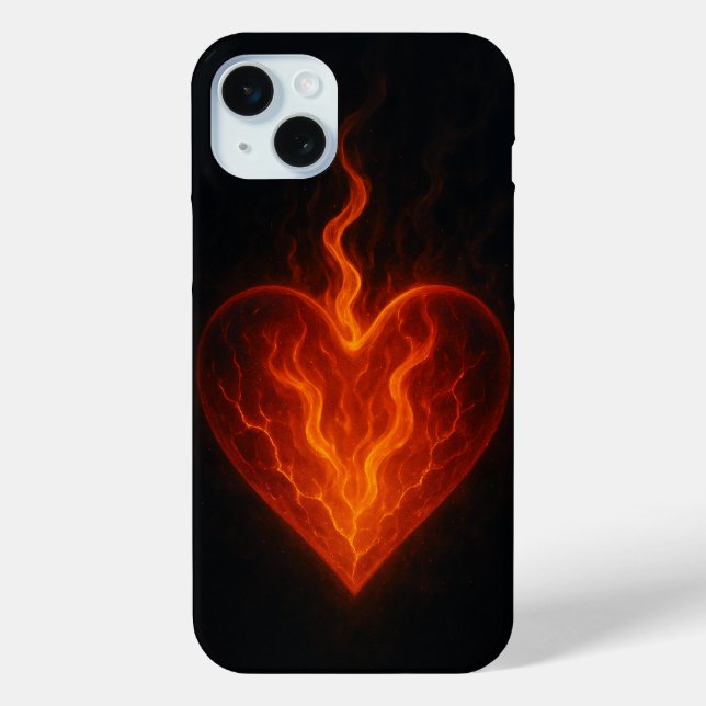 Inner Fire – Glowing Heart Aesthetic iPhone Case (Back)