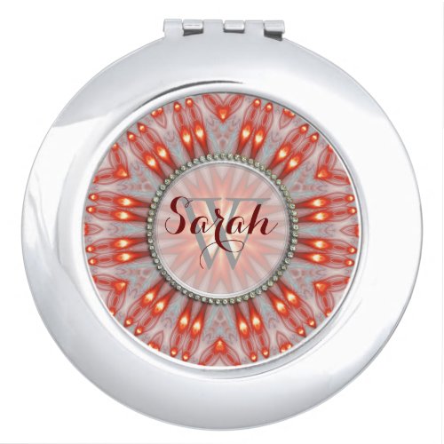 Inner Fire Mandala Monogram Compact Mirror