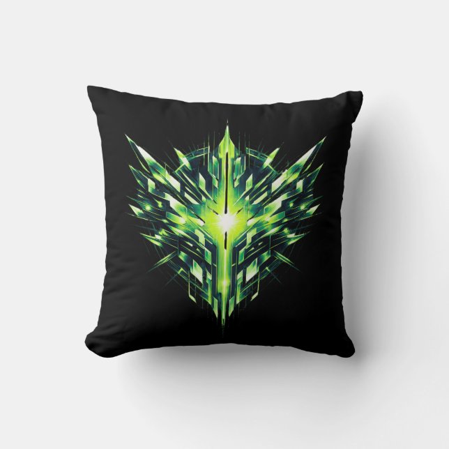 Inner Fire Seal Abstract Spiritual Energy Throw Pillow (Front)