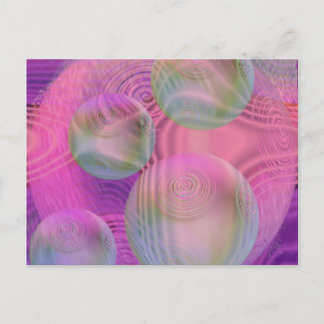 Inner Flow III – Fuchsia & Violet Abstract Galaxy Postcard