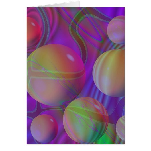 Inner Flow V Abstract Fractal Violet Indigo Galaxy Cards (Front)