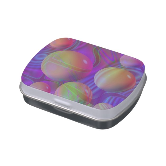 Inner Flow V Abstract Violet Indigo Fractal Galaxy Jelly Belly Candy Tins