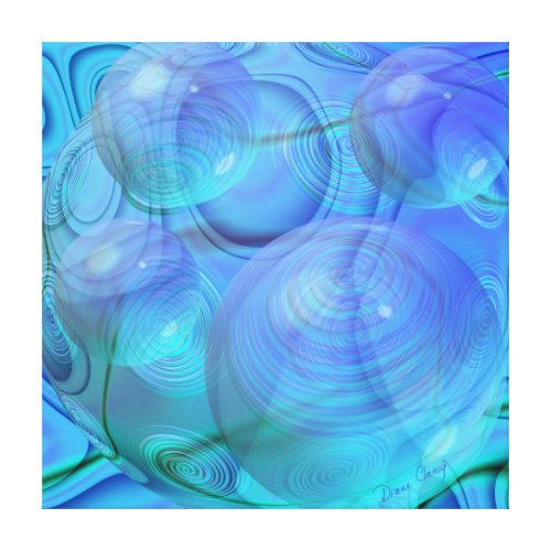 Inner Flow VI – Aqua & Azure Galaxy Canvas Print