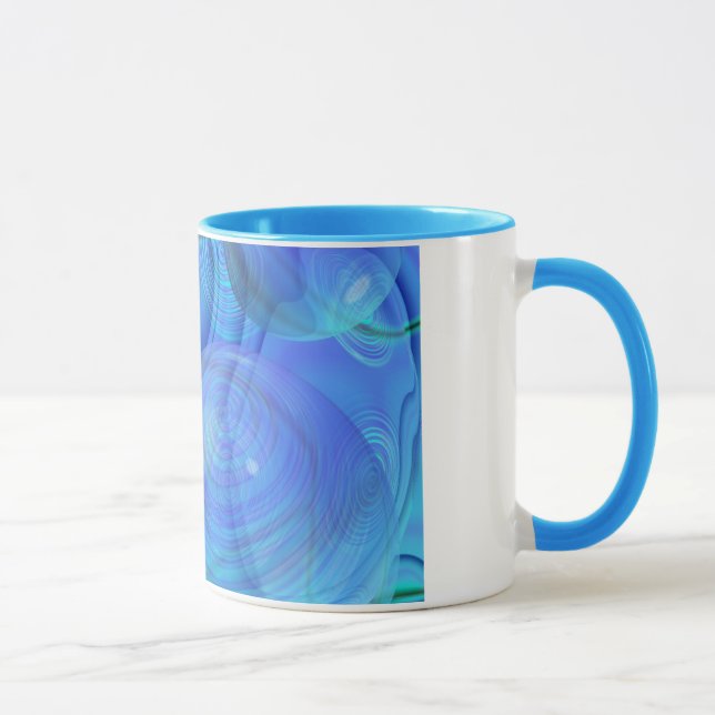 Inner Flow VI – Aqua & Azure Galaxy Mug (Right)