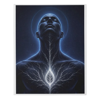 Inner Growth – Spiritual White Leaf Canvas Art