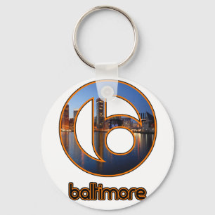 Inner Harbor Baltimore Keychain