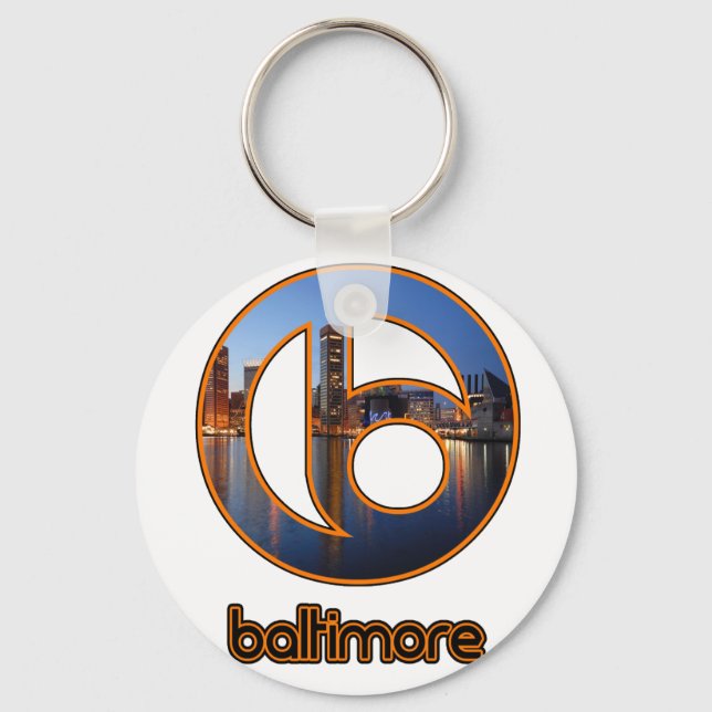Inner Harbor Baltimore Keychain (Front)