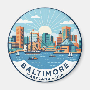 Inner Harbor, Baltimore USA Magnet