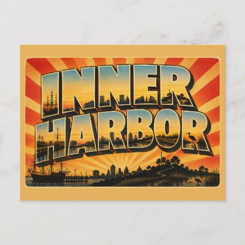 Inner Harbor Baltimore Waterfront Parks Wetlands Postcard
