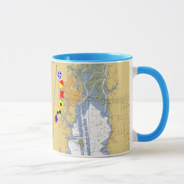 Inner Harbor chart of Mobile Bay, AL Mug (Right)