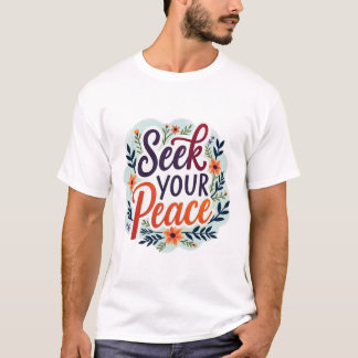 Inner Harmony Seek Your Peace quotes t-shirt desig